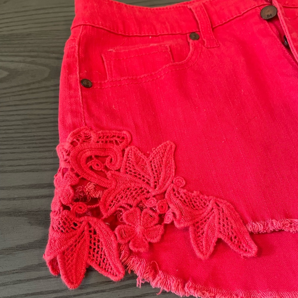 Mossimo Denim Shorts w/ Flower Detail